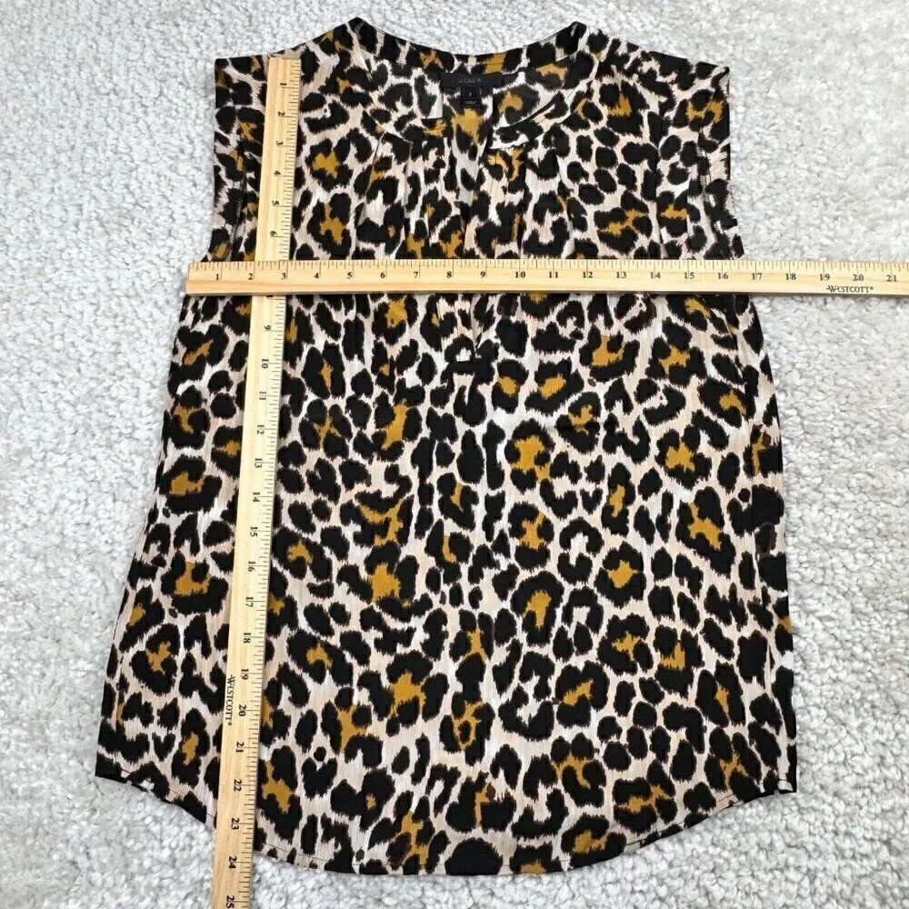 J. Crew Leopard Print Silk Shirt